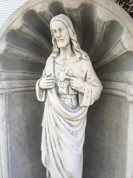 Herz-Jesu-Statue im Oratorium, voll aus Stein, schönes Aussehen